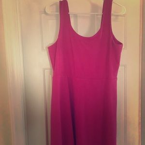 Pink fit-and-flare J. Crew size Large dress